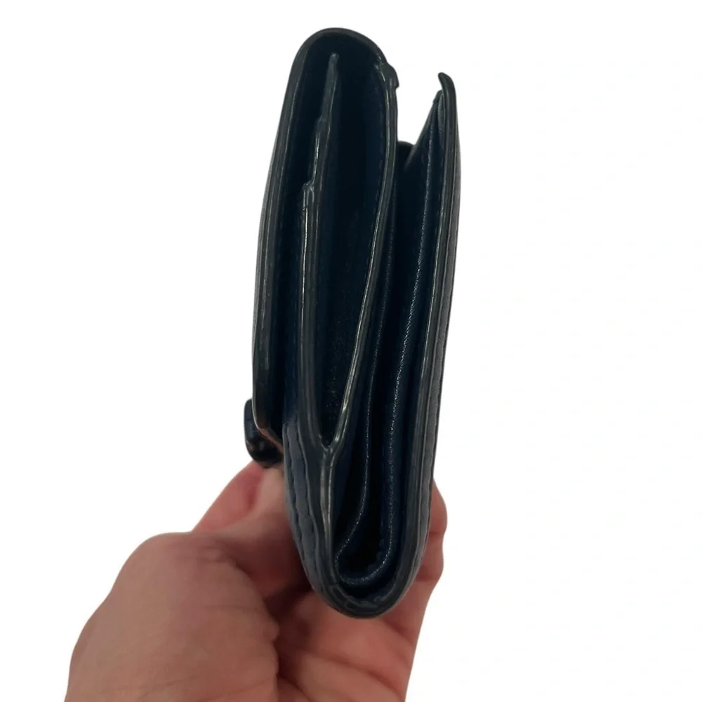 PRADA | Diagramme Leather Wallet | Navy Blue